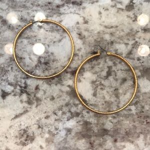 Gold hoop earrings